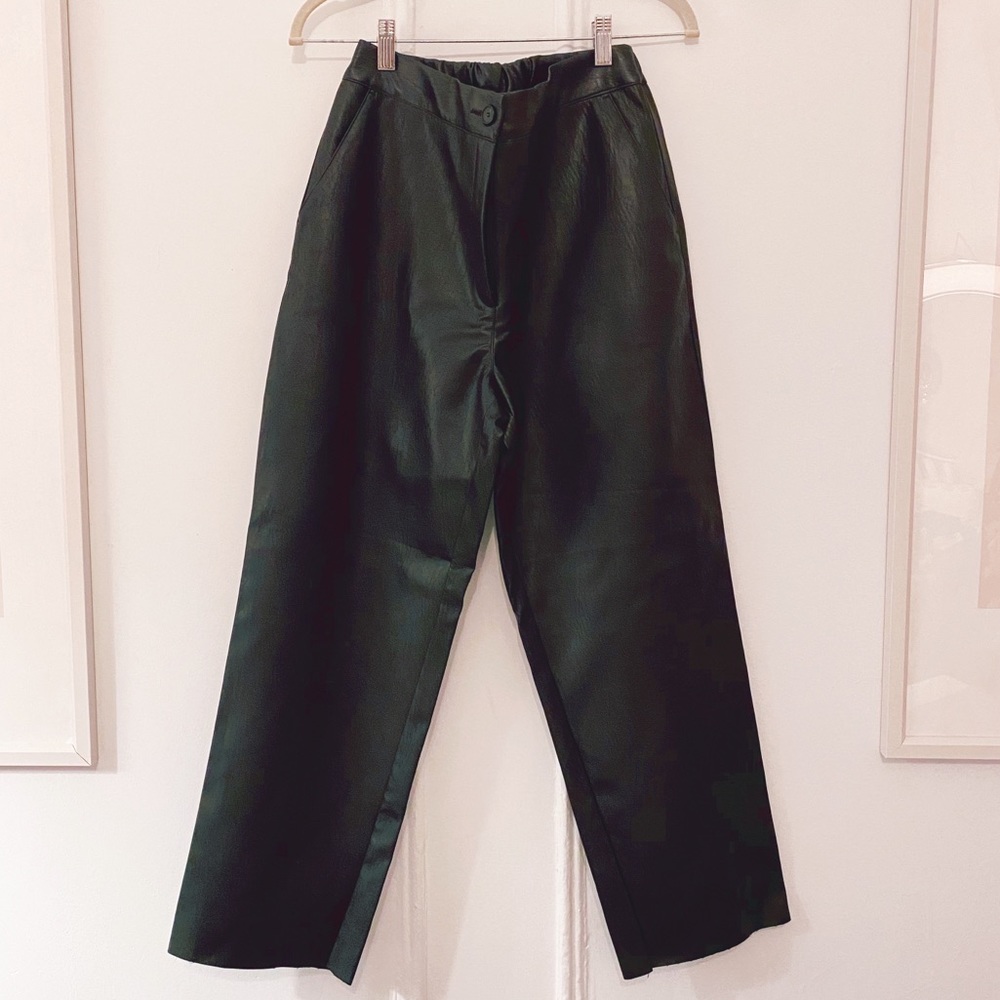 NWT🖤Oak + Fort Vegan Leather Pants - Size L